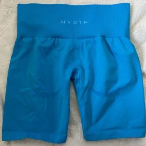 NVGTN Women Blue Biker Shorts- Medium